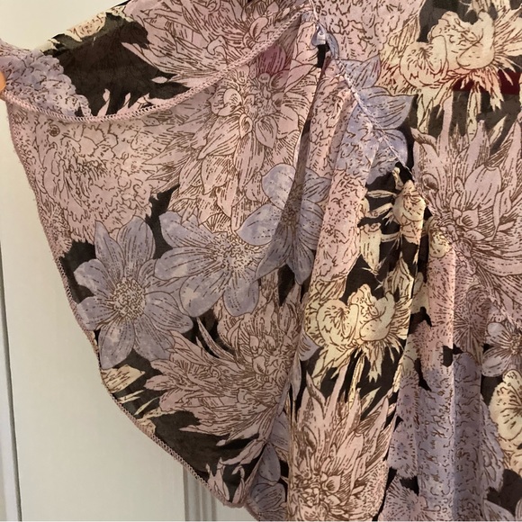 Urban Outfitters | Lux Floral Sheer Blouse Size S - Picture 6 of 7